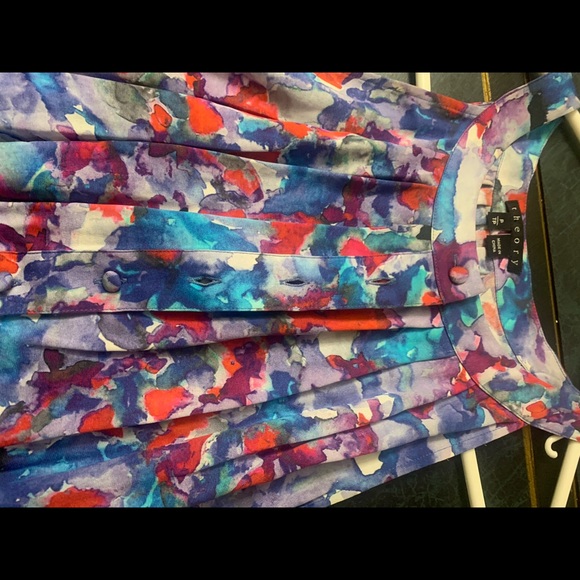 3 for $15 Theory Women’s Silk Sleeveless Tank Top Size Tall Petite Floral Print - Picture 5 of 5